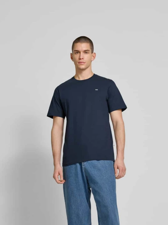 Zdjęcie produktu T-shirt z czystej bawełny Wood Wood Granatowy