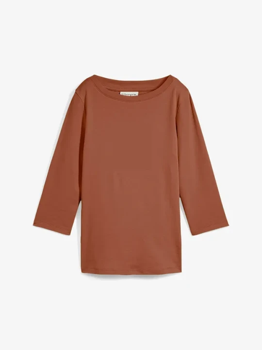 Zdjęcie produktu T-shirt z czystej, grubej bawełny organicznej BonPrix brązowy