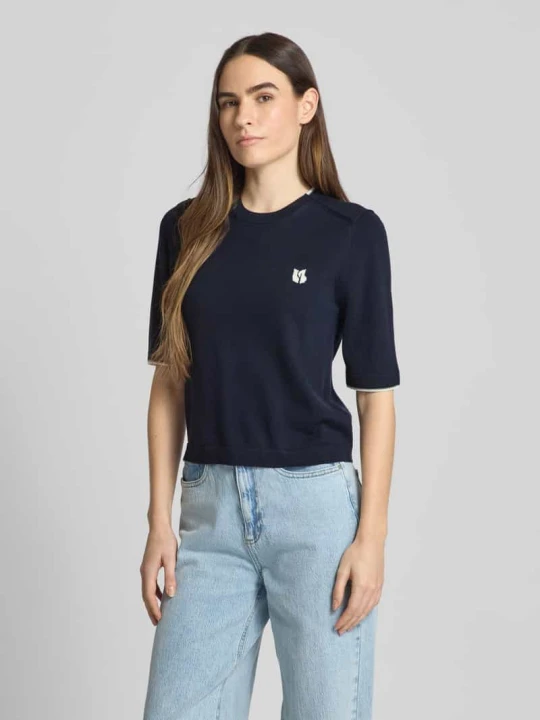 Zdjęcie produktu Bluzka z rękawem o dł. 3 / 4 z czystej Wełna Model 'JUMPER' Ba&sh Granatowy