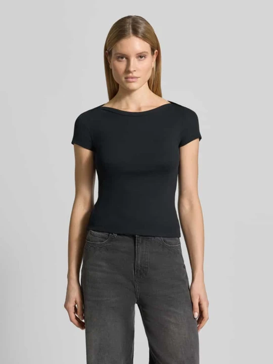 Zdjęcie produktu T-shirt z dekoltem typu łódka Jake*s Czarny
