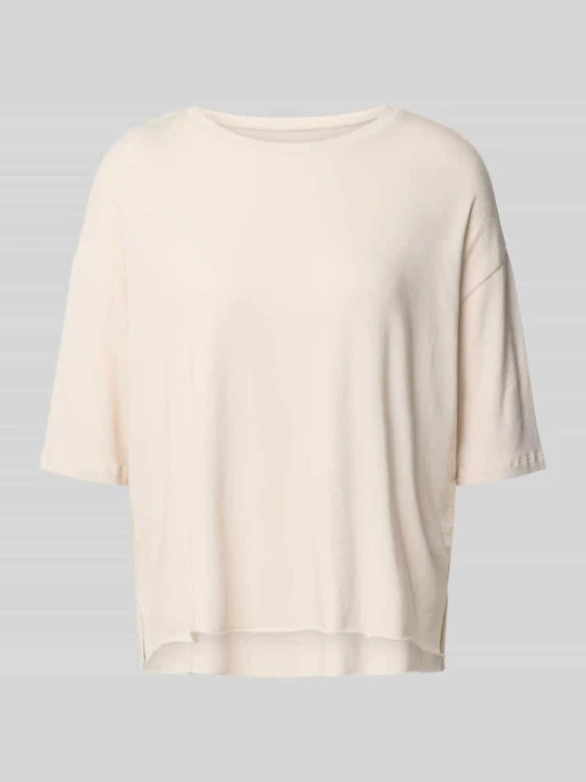 Zdjęcie produktu T-shirt z dekoltem w łódkę Juvia Beżowy