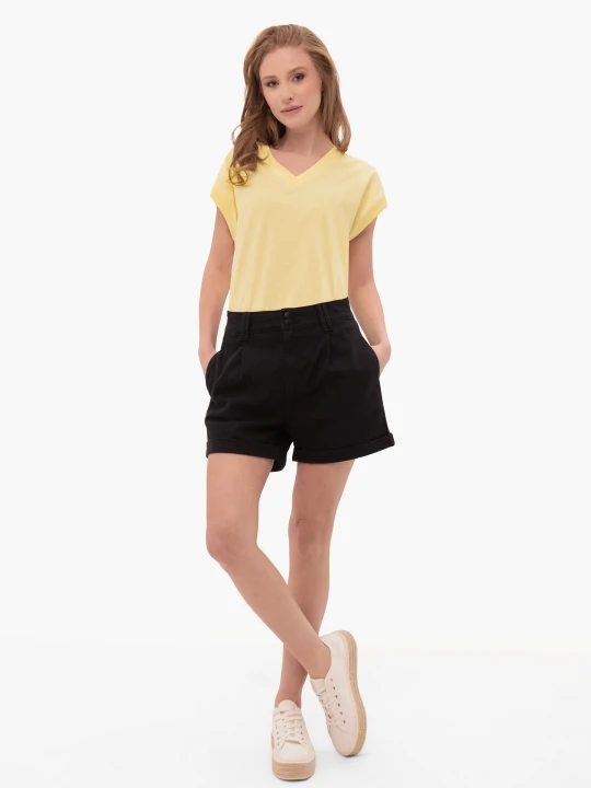 Zdjęcie produktu T-shirt z dekoltem V, Comfort Fit, T-SKY Volcano Żółty