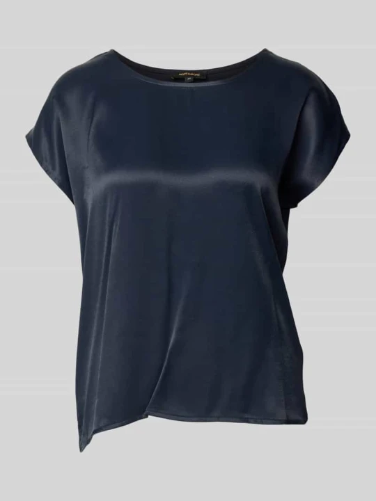 Zdjęcie produktu T-shirt z dekoltem w łódkę MORE & MORE Granatowy