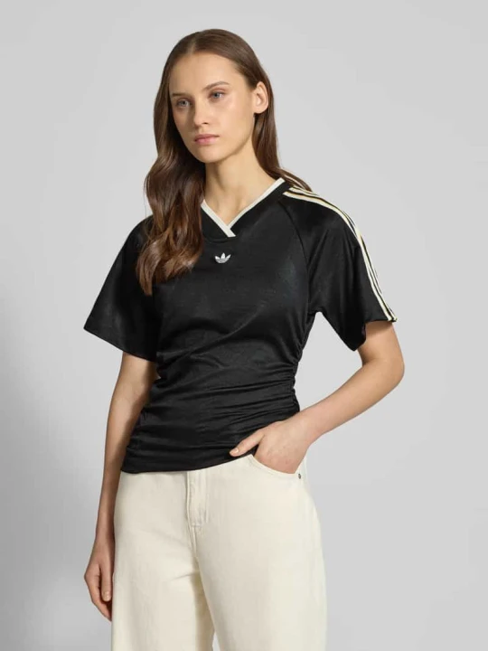Zdjęcie produktu T-shirt z dekoltem w serek adidas Originals Czarny