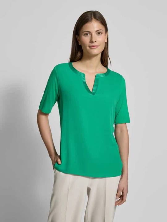 Zdjęcie produktu T-shirt z dekoltem w serek comma Zielony