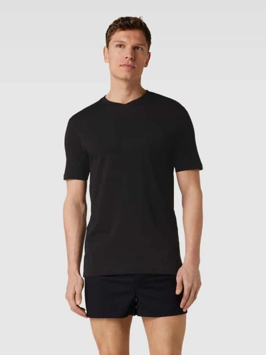 Zdjęcie produktu T-shirt z dekoltem w serek HECHTER PARIS Czarny