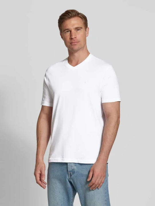 Zdjęcie produktu T-shirt z dekoltem w serek HECHTER PARIS Biały