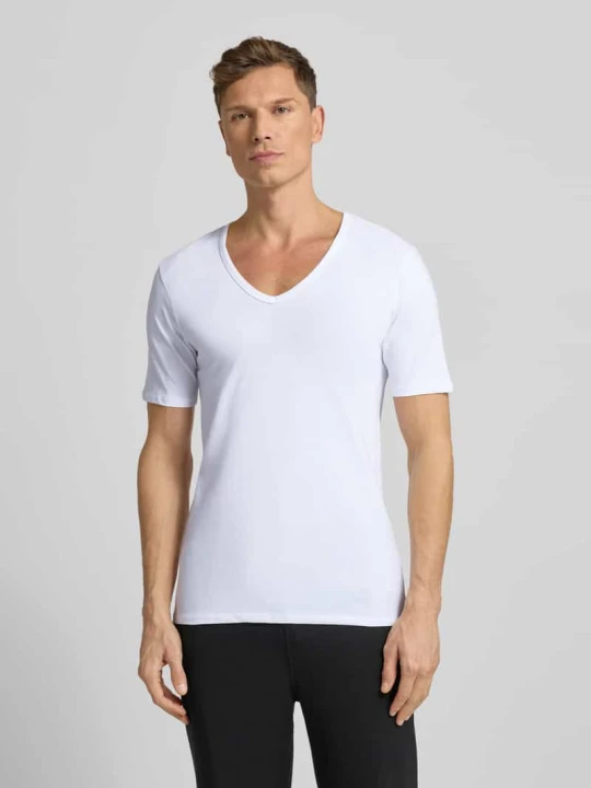 Zdjęcie produktu T-shirt z dekoltem w serek MCNEAL Biały