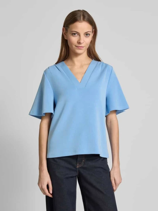 Zdjęcie produktu T-shirt z dekoltem w serek model ‘TENNY’ Selected
