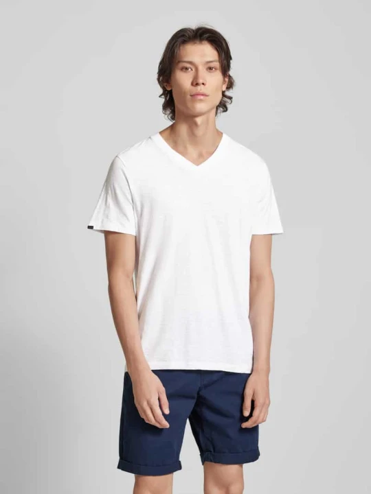 Zdjęcie produktu T-shirt z dekoltem w serek Superdry Biały