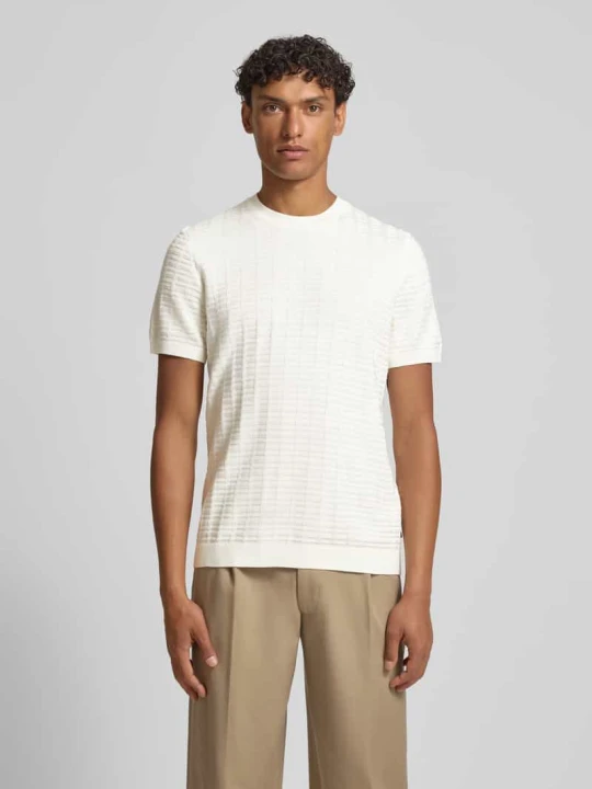 Zdjęcie produktu t-shirt z detal z logo model 'Theor' JOOP! Złamany biały