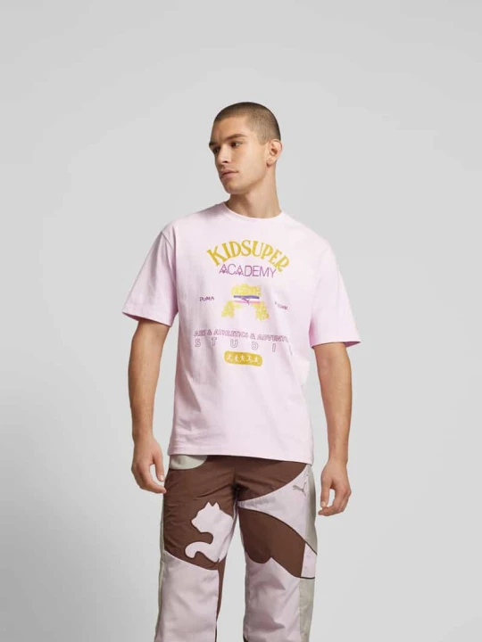 Zdjęcie produktu T-shirt z detal z logo Puma Różowy