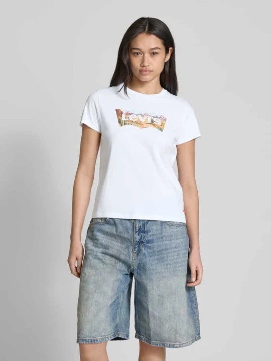 Zdjęcie produktu T-shirt z detalami z logo model ‘THE PERFECT TEE’ Levi's Biały
