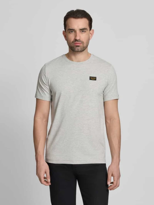 Zdjęcie produktu t-shirt z detale z logo i okrągły dekolt PME Legend Jasnoszary