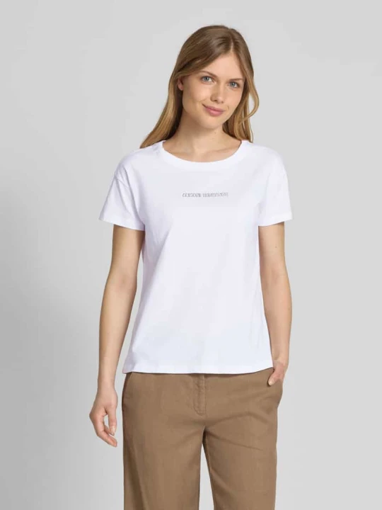 Zdjęcie produktu T-shirt z detalem z logo Armani Exchange Biały