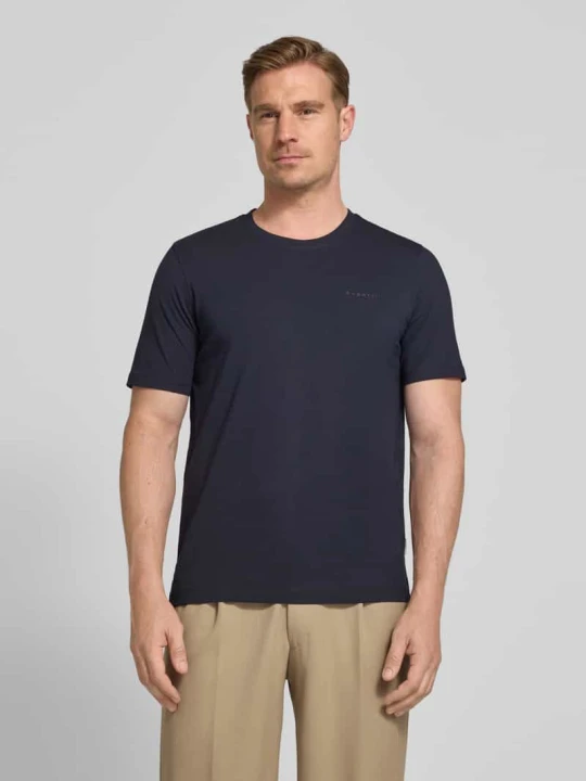 Zdjęcie produktu t-shirt z detalem z logo Bugatti Granatowy