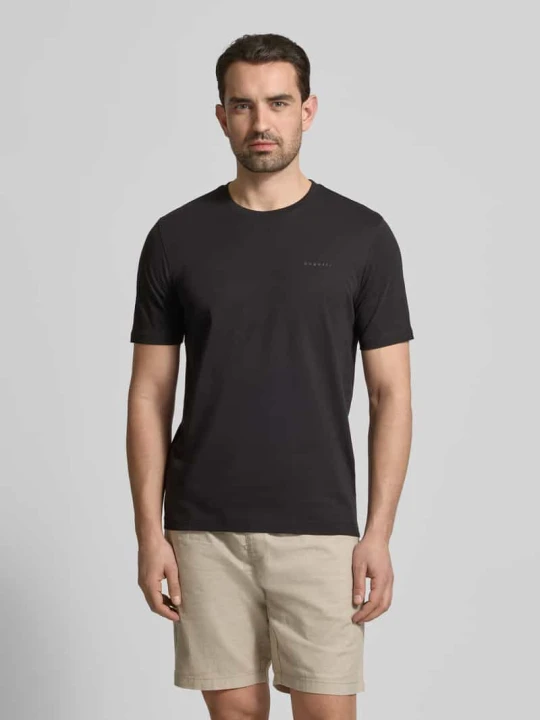 Zdjęcie produktu t-shirt z detalem z logo Bugatti Czarny