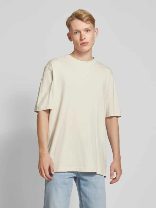 Zdjęcie produktu T-shirt z detalem z logo Calvin Klein Jeans Złamany biały