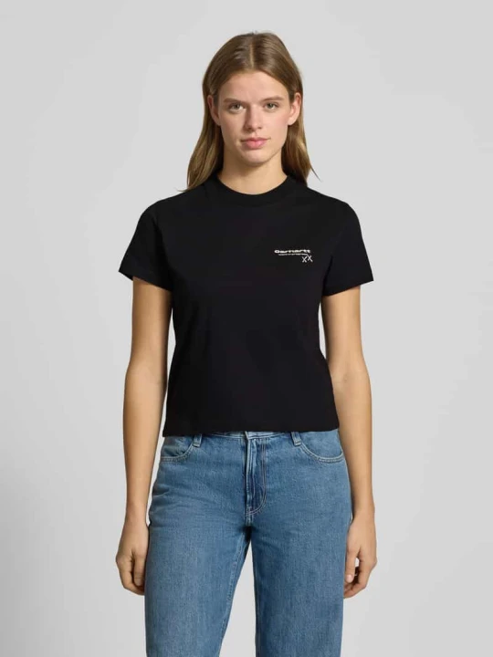 Zdjęcie produktu Koszulka z detalem etykiety Carhartt WIP Czarny