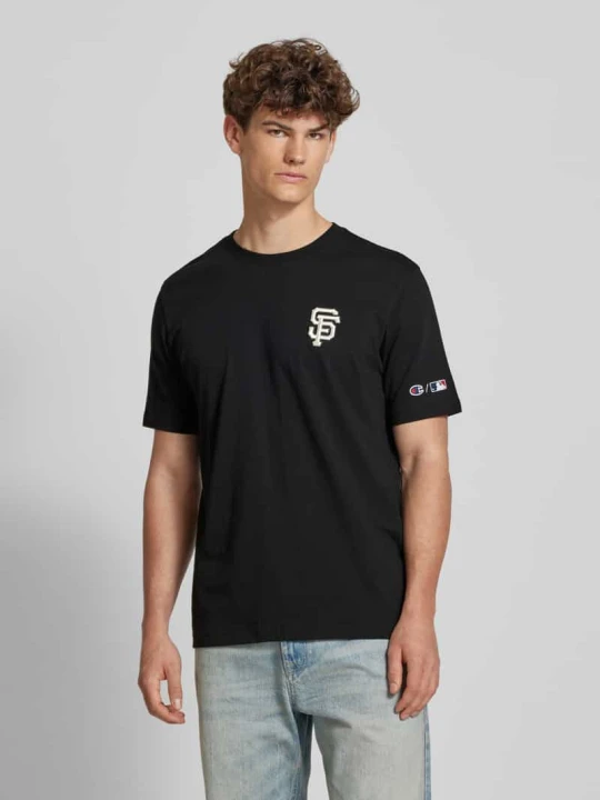 Zdjęcie produktu T-shirt z detalem z logo Champion Czarny