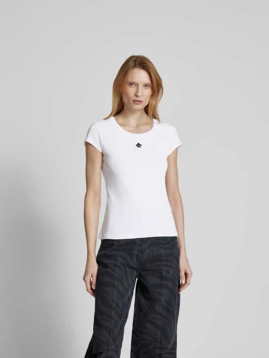 Zdjęcie produktu T-shirt z detalem z logo Dsquared2 Biały