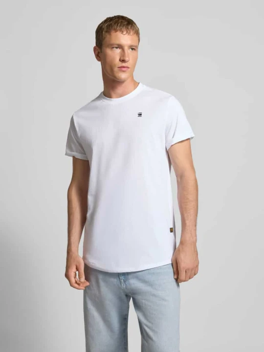Zdjęcie produktu T-shirt z detalem z logo G-Star Raw Złamany biały