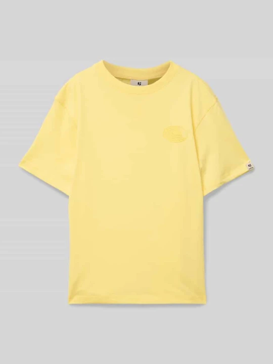 Zdjęcie produktu T-shirt z detalem z logo Garcia Żółty