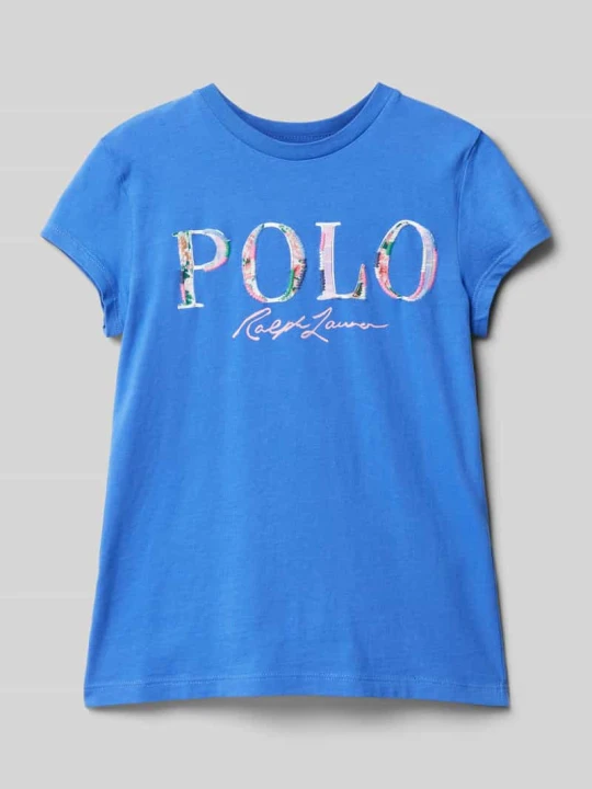 Zdjęcie produktu T-shirt z detalem z logo i okrągłym dekoltem Polo Ralph Lauren Królewski niebieski