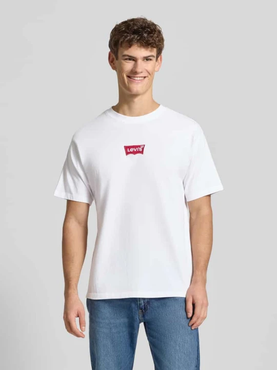 Zdjęcie produktu t-shirt z detalem z logo Levi's Biały