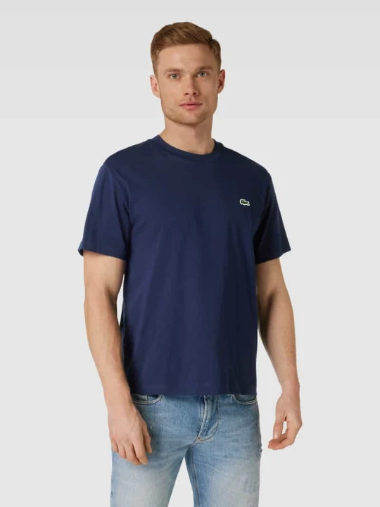 Zdjęcie produktu T-shirt z detalem z logo model ‘BASIC ON’ Lacoste Granatowy