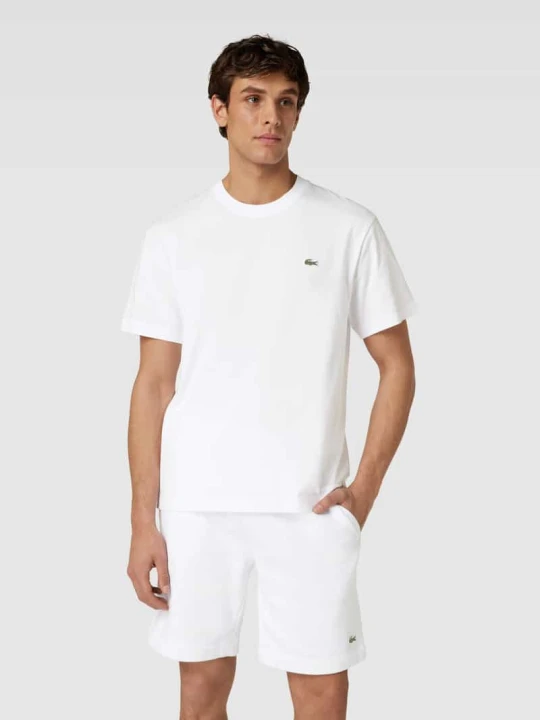 Zdjęcie produktu T-shirt z detalem z logo model ‘BASIC ON’ Lacoste Biały
