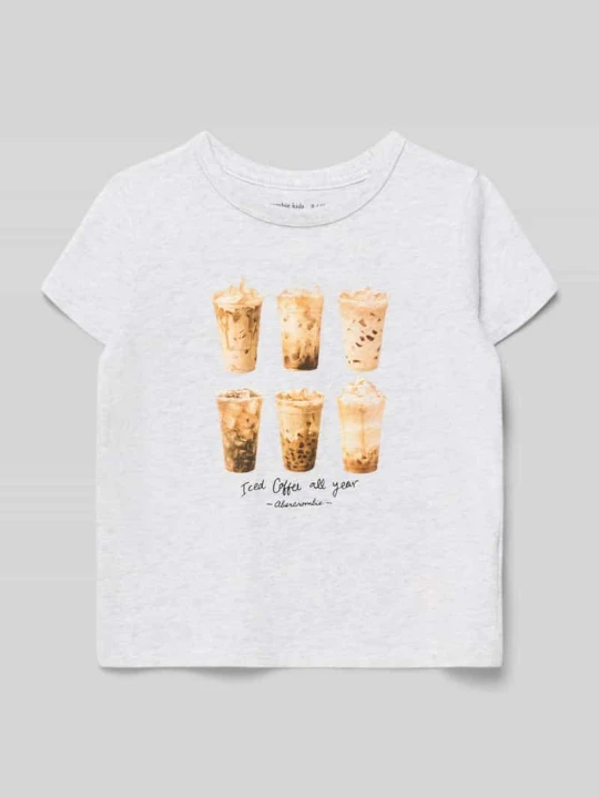 Zdjęcie produktu t-shirt z detalem z logo model 'CLASSIC' Abercrombie & Fitch Jasnoszary melanż