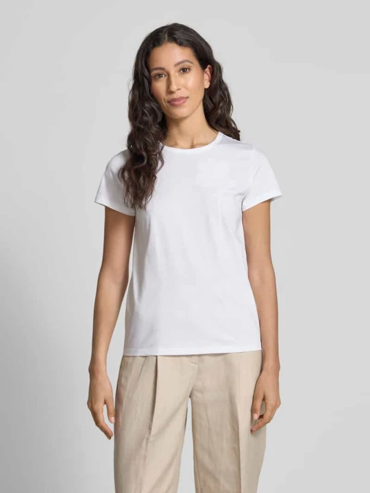 Zdjęcie produktu T-shirt z detalem z logo model ‘Eventsa’ Boss Biały