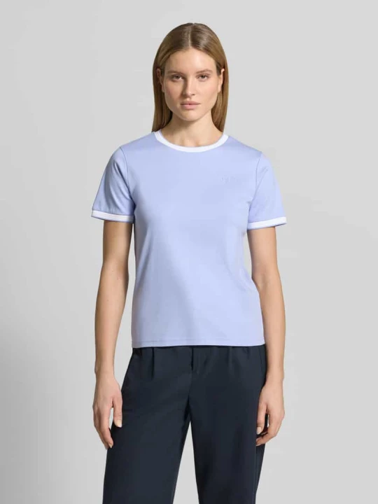 Zdjęcie produktu T-shirt z detalem z logo model 'Molina' MOS MOSH Jasnoniebieski