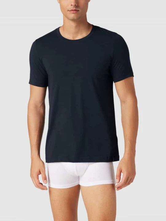 Zdjęcie produktu t-shirt z detalem z logo Schiesser Czarny