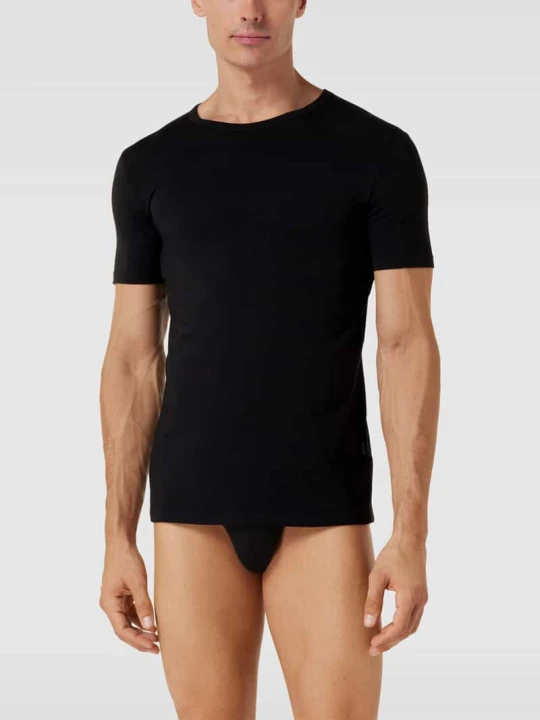 Zdjęcie produktu T-shirt z detalem z logo w zestawie 2 szt. Boss Czarny
