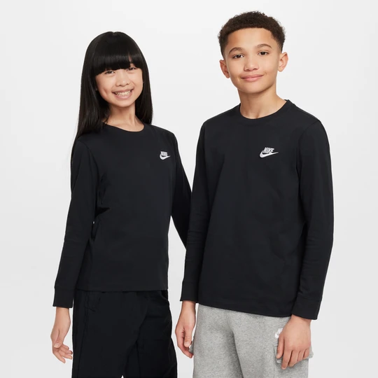Zdjęcie produktu T-shirt z długim rękawem dla dużych dzieci Nike - Czerń