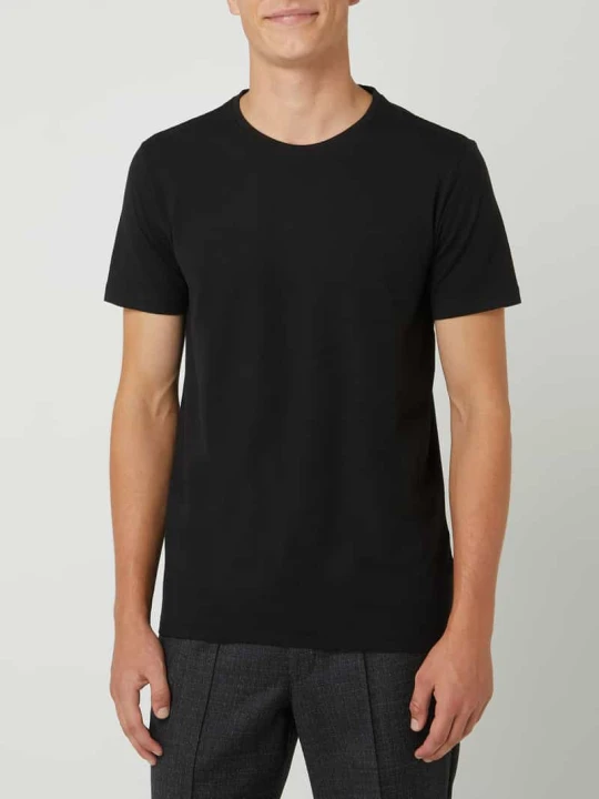 Zdjęcie produktu t-shirt z dodatkiem streczu model 'Jermalink' Matinique Czarny