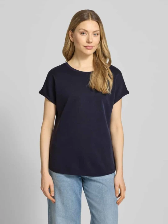 Zdjęcie produktu t-shirt z dodatkiem wiskozy Christian Berg Ciemnoniebieski
