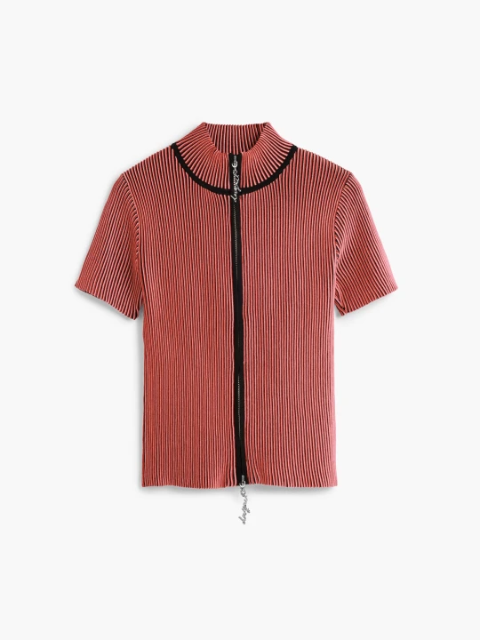 Zdjęcie produktu T-shirt z efektem benzyny z zamkiem Desigual czerwony