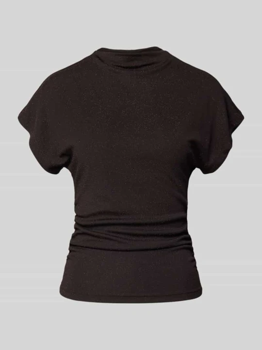 Zdjęcie produktu T-shirt z efektem błyszczącym Vero Moda Czekoladowy