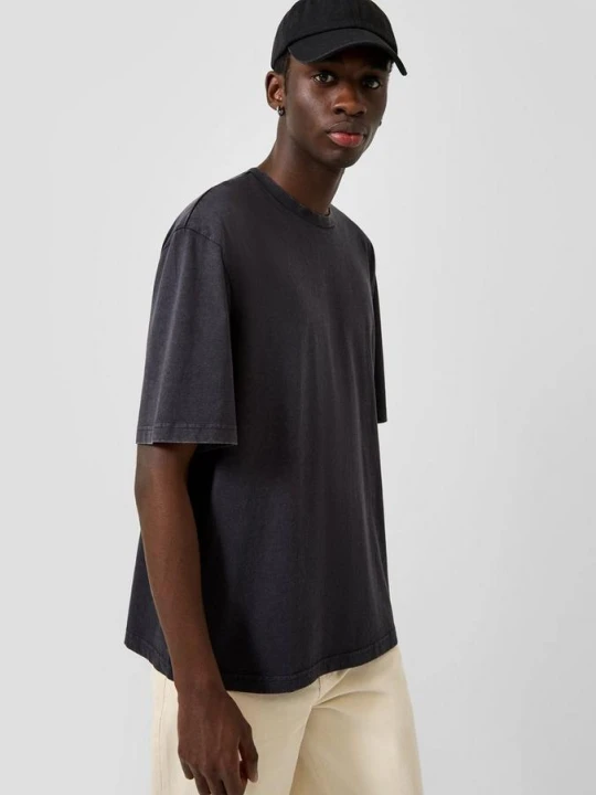 Zdjęcie produktu T-shirt z efektem sprania Relaxed Fit QS czarny