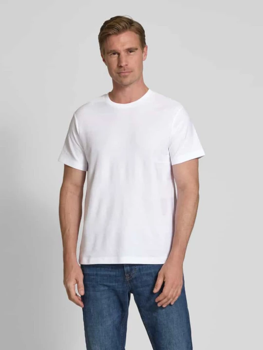 Zdjęcie produktu T-shirt z fakturowanym wzorem model ‘Ismet’ JOOP! Biały