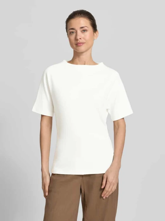 Zdjęcie produktu t-shirt z fakturowanym wzorem model 'Kavora' Someday Złamany biały