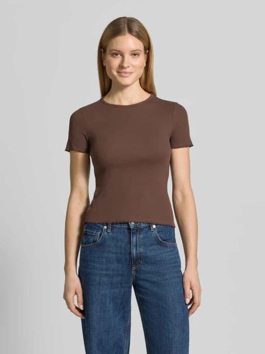 Zdjęcie produktu t-shirt z falistym brzegiem Jake*s Ciemnobrązowy