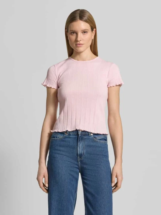 Zdjęcie produktu t-shirt z falistym wykończeniem Jake*s Mocnoróżowy