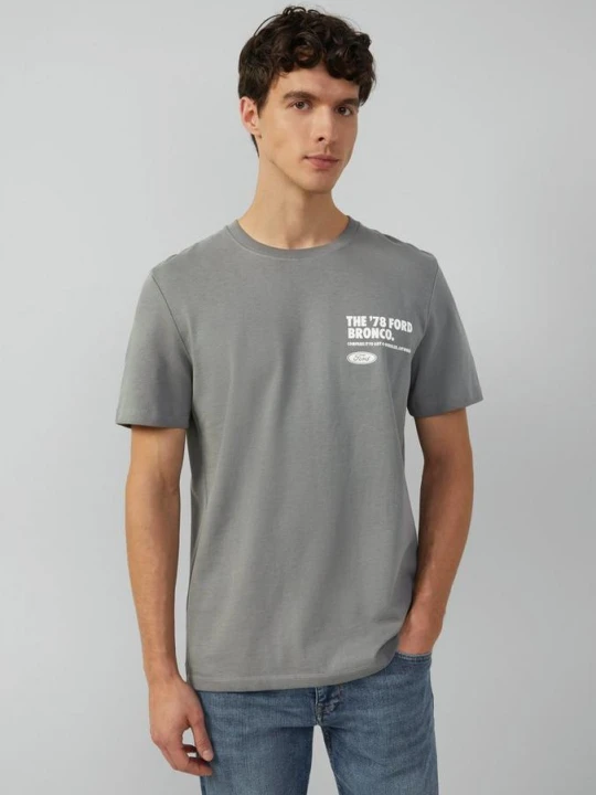 Zdjęcie produktu T-shirt z grafiką Ford® z grubej bawełny s.Oliver szary