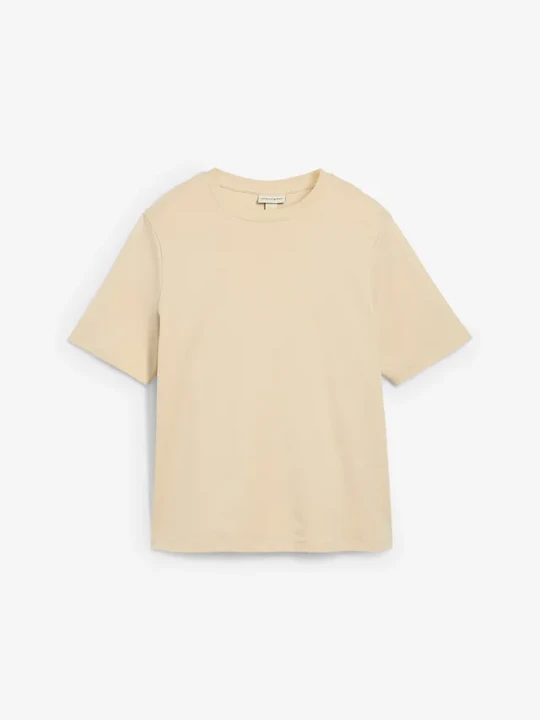 Zdjęcie produktu T-shirt z grubej bawełny organicznej BonPrix beżowy