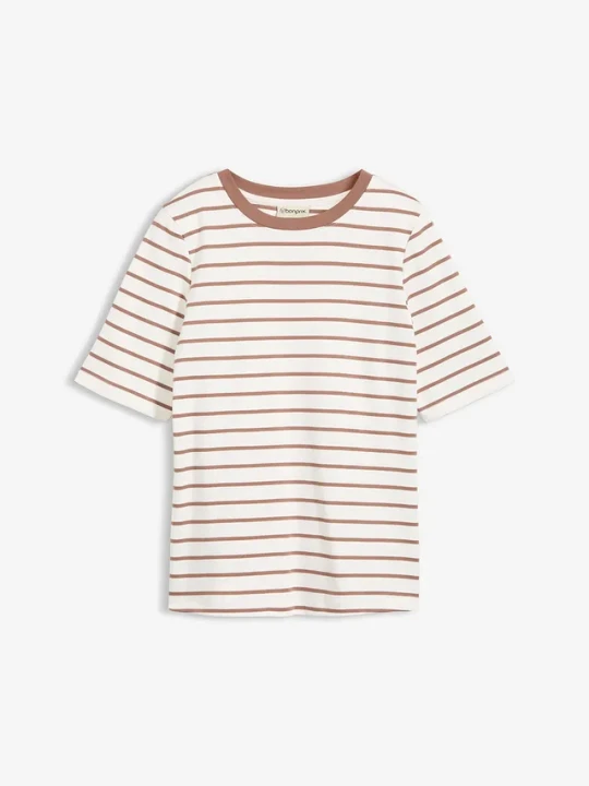 Zdjęcie produktu T-shirt z grubej bawełny organicznej BonPrix biały