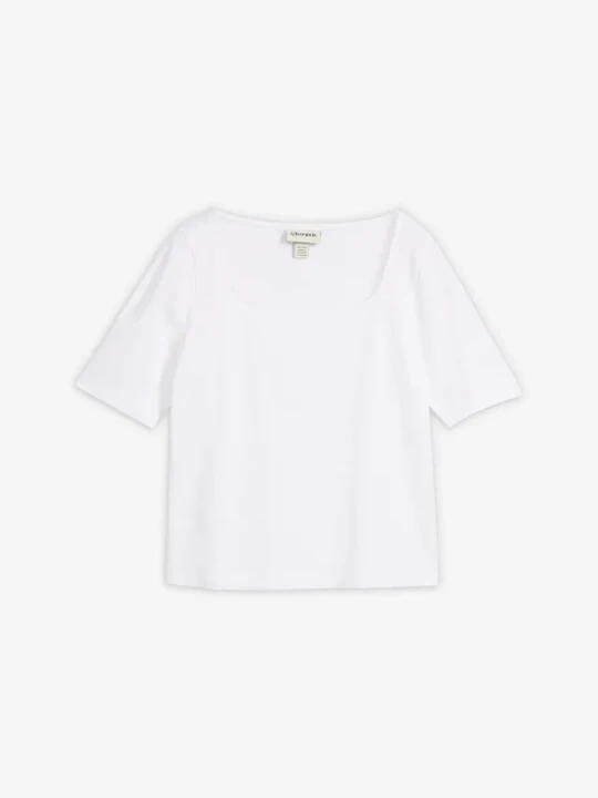 Zdjęcie produktu T-shirt z grubej bawełny organicznej BonPrix biały